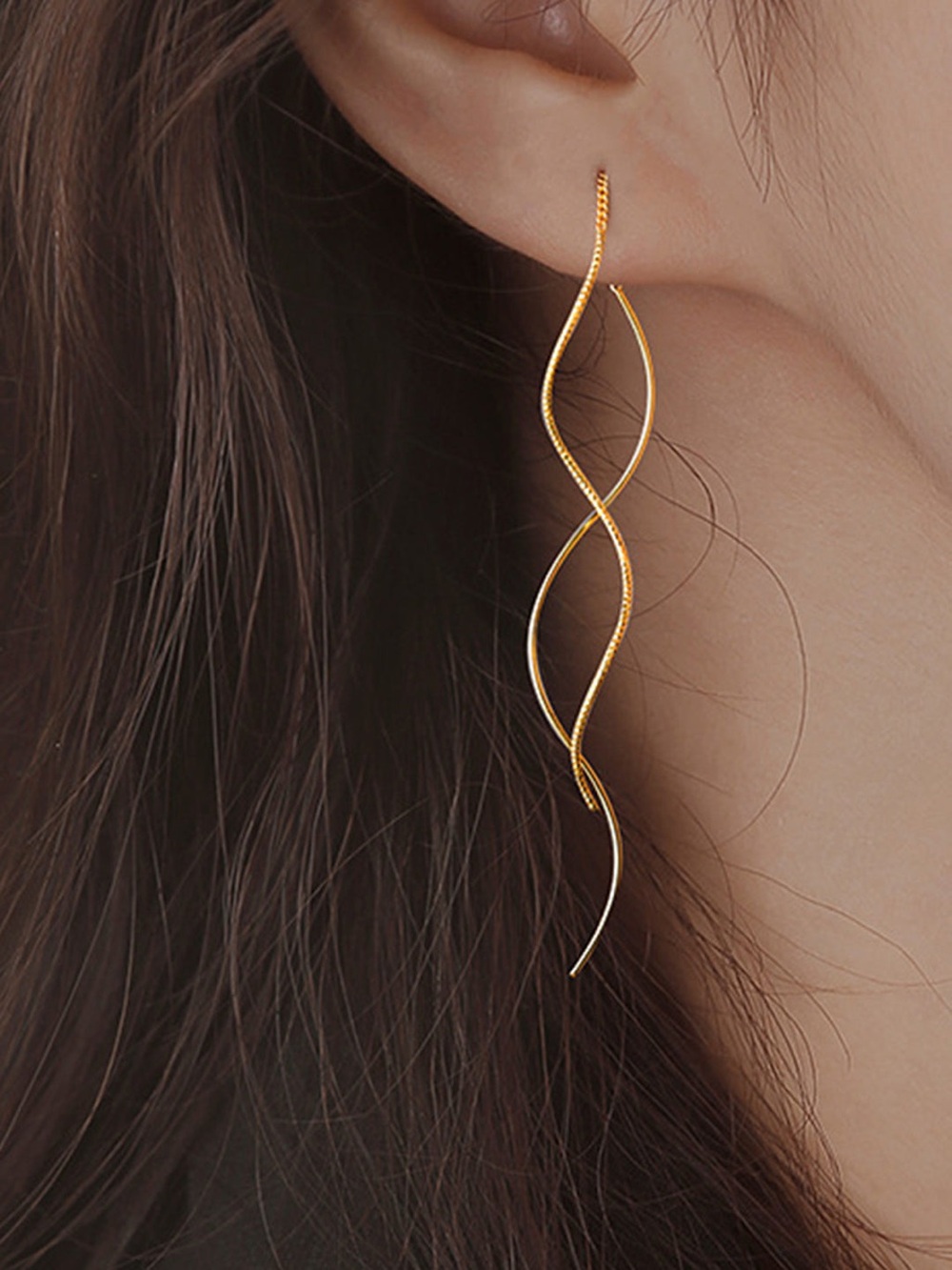 Commense Spiral Tassel Earrings